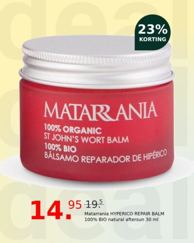 Matarrania HYPERICO REPAIR BALM 100% BIO natural aftersun 30 ml