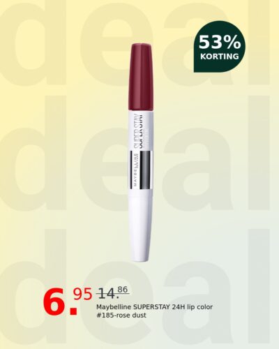 Maybelline SUPERSTAY 24H lip color #185-rose dust