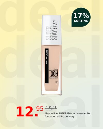 Maybelline SUPERSTAY activewear 30h foudation #05-true ivory