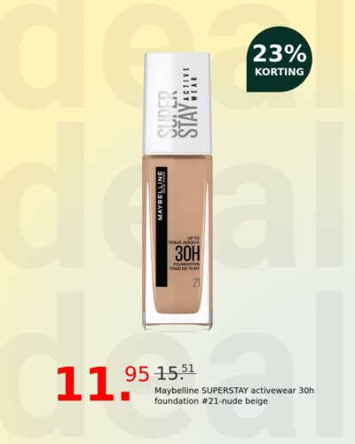 Maybelline SUPERSTAY activewear 30h foundation #21-nude beige
