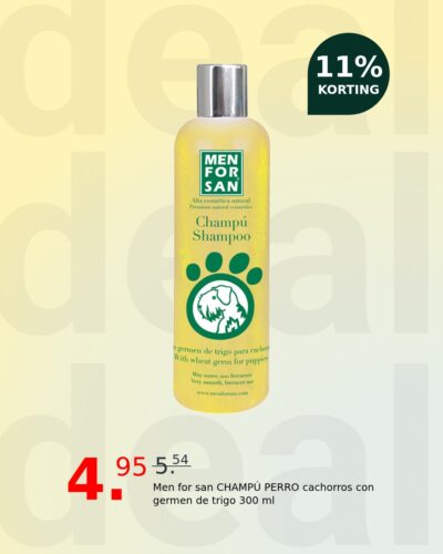 Men for san CHAMPÚ PERRO cachorros con germen de trigo 300 ml