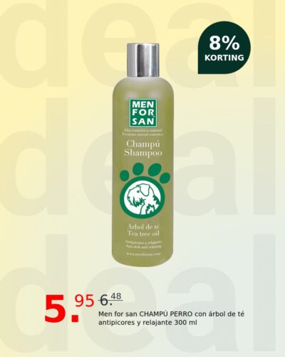 Men for san CHAMPÚ PERRO con árbol de té antipicores y relajante 300 ml