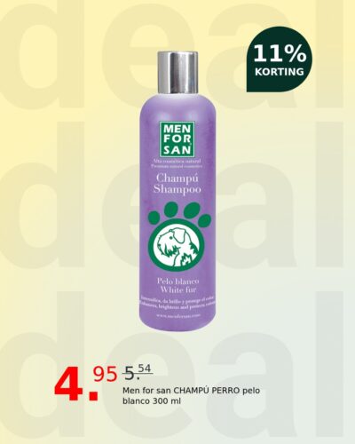 Men for san CHAMPÚ PERRO pelo blanco 300 ml