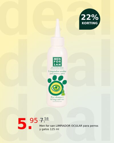 Men for san LIMPIADOR OCULAR para perros y gatos 125 ml