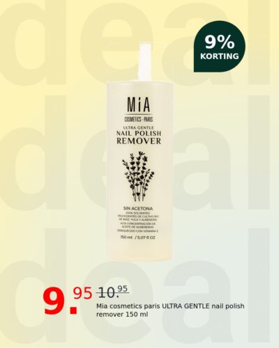 Mia cosmetics paris ULTRA GENTLE nail polish remover 150 ml