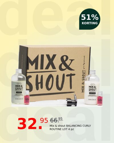Mix & shout BALANCING CURLY ROUTINE LOT 4 pz