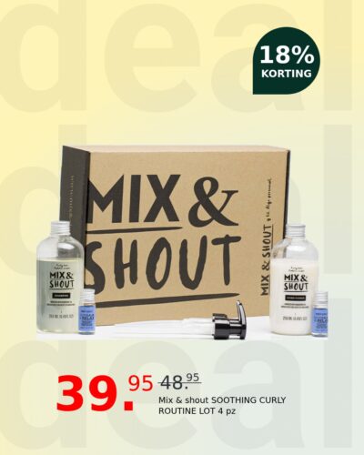 Mix & shout SOOTHING CURLY ROUTINE LOT 4 pz