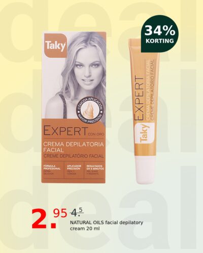 NATURAL OILS facial depilatory cream 20 ml