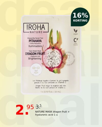 NATURE MASK dragon fruit + hyaluronic acid 1 u