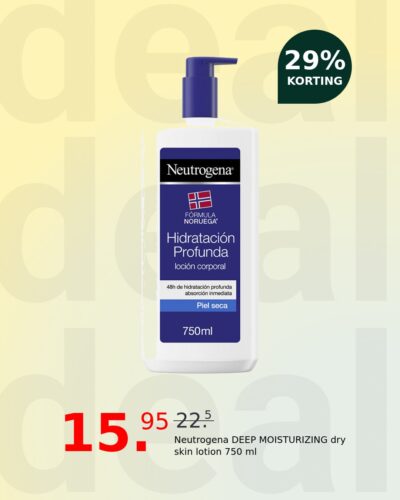 Neutrogena DEEP MOISTURIZING dry skin lotion 750 ml