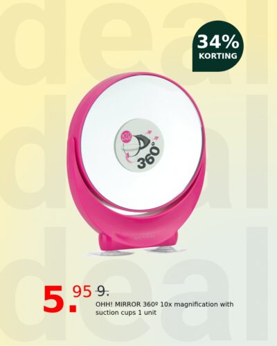 OHH! MIRROR 360º 10x magnification with suction cups 1 unit