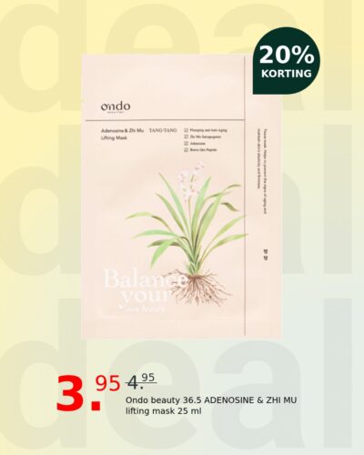 Ondo beauty 36.5 ADENOSINE & ZHI MU lifting mask 25 ml