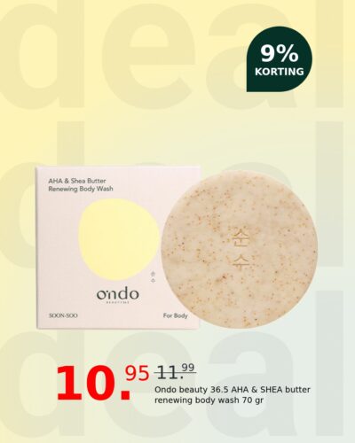 Ondo beauty 36.5 AHA & SHEA butter renewing body wash 70 gr