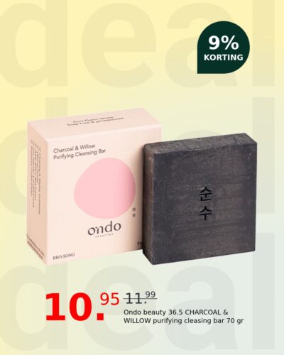 Ondo beauty 36.5 CHARCOAL & WILLOW purifying cleasing bar 70 gr