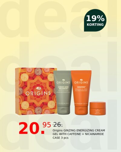 Origins GINZING ENERGIZING CREAM GEL WITH CAFFEINE + NICAINAMIDE CASE 3 pcs
