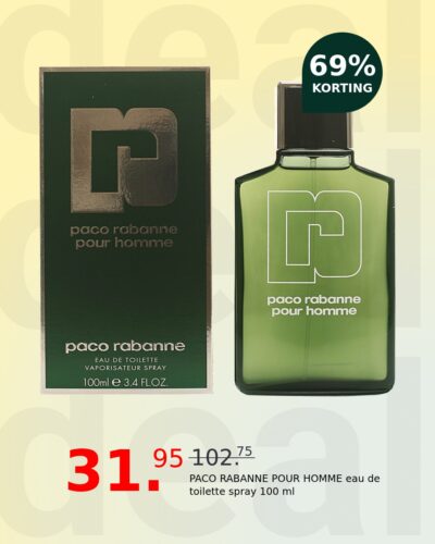 PACO RABANNE POUR HOMME eau de toilette spray 100 ml