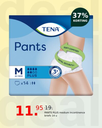 PANTS PLUS medium incontinence briefs 14 u