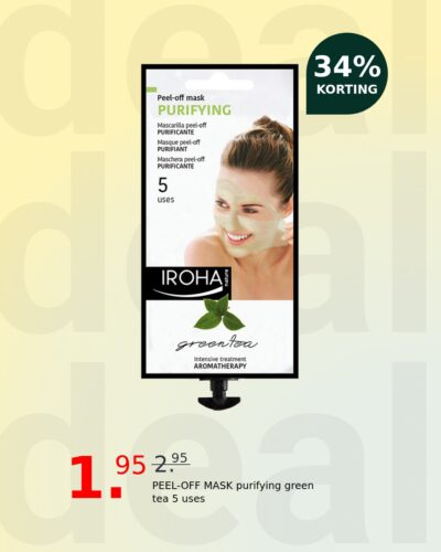 PEEL-OFF MASK purifying green tea 5 uses