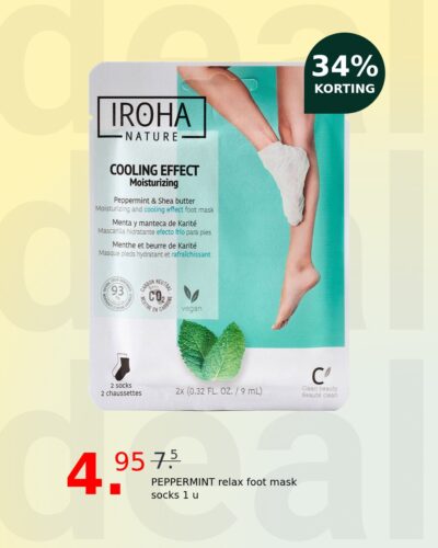 PEPPERMINT relax foot mask socks 1 u