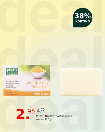 PHYTO NATURE pastilla jabón azufre 120 gr