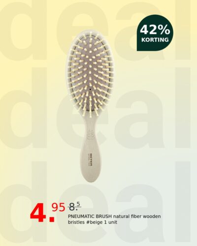 PNEUMATIC BRUSH natural fiber wooden bristles #beige 1 unit