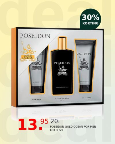 POSEIDON GOLD OCEAN FOR MEN LOT 3 pcs