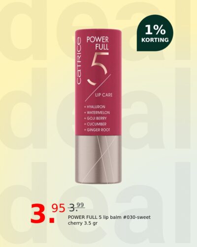 POWER FULL 5 lip balm #030-sweet cherry 3.5 gr