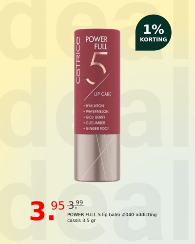 POWER FULL 5 lip balm #040-addicting cassis 3.5 gr