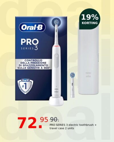 PRO SERIES 3 electric toothbrush + travel case 2 units