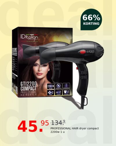 PROFESSIONAL HAIR dryer compact 2200w 1 u