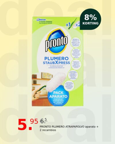 PRONTO PLUMERO ATRAPAPOLVO aparato + 2 recambios