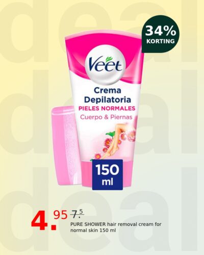 PURE SHOWER hair removal cream for normal skin 150 ml