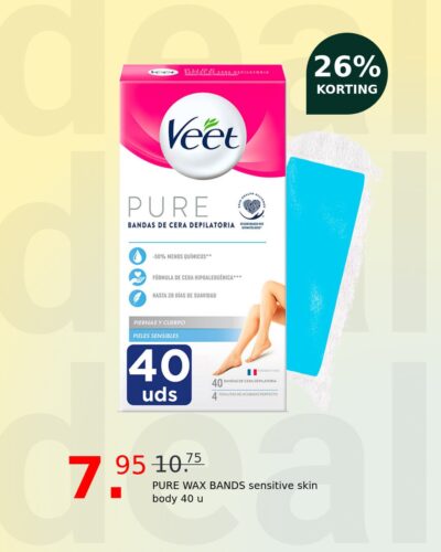 PURE WAX BANDS sensitive skin body 40 u