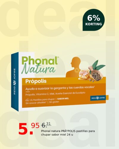 Phonal natura PRÓPOLIS pastillas para chupar sabor miel 24 u