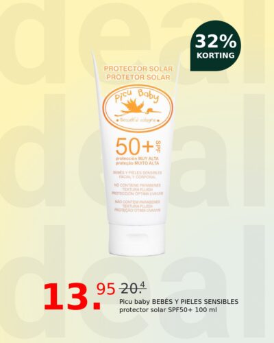 Picu baby BEBÉS Y PIELES SENSIBLES protector solar SPF50+ 100 ml