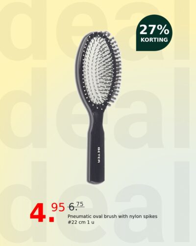 Pneumatic oval brush with nylon spikes #22 cm 1 u