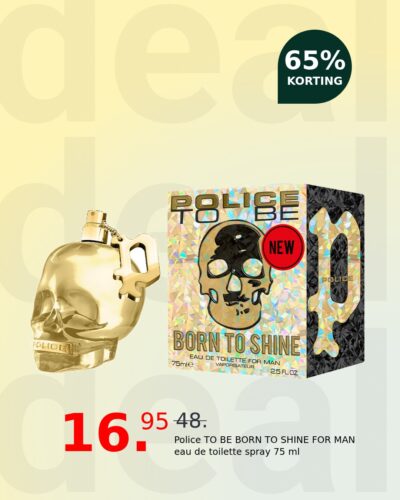 Police TO BE BORN TO SHINE FOR MAN eau de toilette spray 75 ml