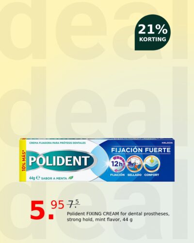Polident FIXING CREAM for dental prostheses, strong hold, mint flavor, 44 g