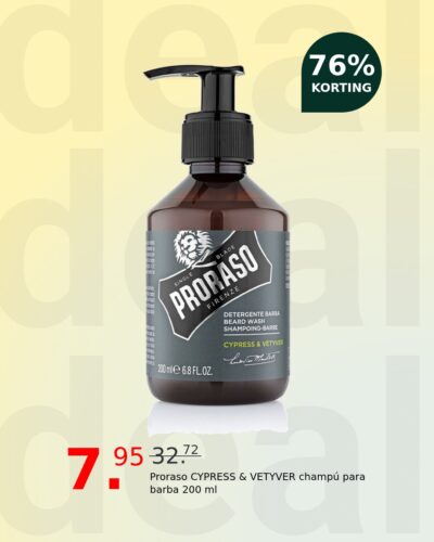 Proraso CYPRESS & VETYVER champú para barba 200 ml
