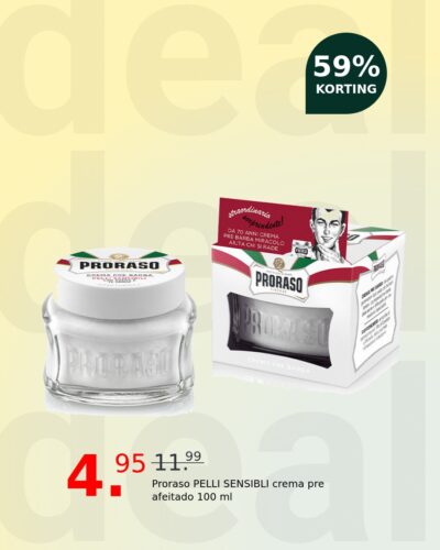 Proraso PELLI SENSIBLI crema pre afeitado 100 ml