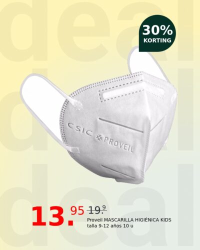 Proveil MASCARILLA HIGIÉNICA KIDS talla 9-12 años 10 u