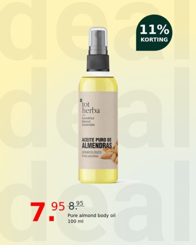 Pure almond body oil 100 ml