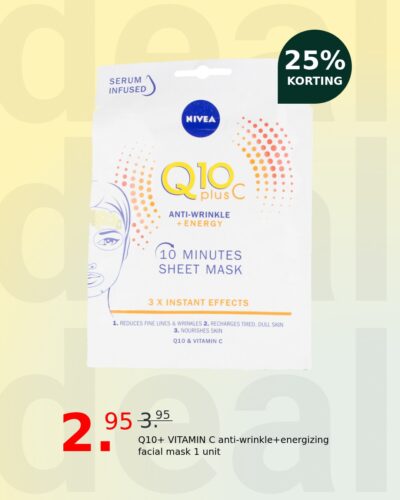 Q10+ VITAMIN C anti-wrinkle+energizing facial mask 1 unit