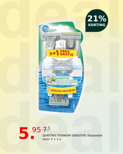 QUATTRO TITANIUM SENSITIVE disposable razor 3 + 1 u