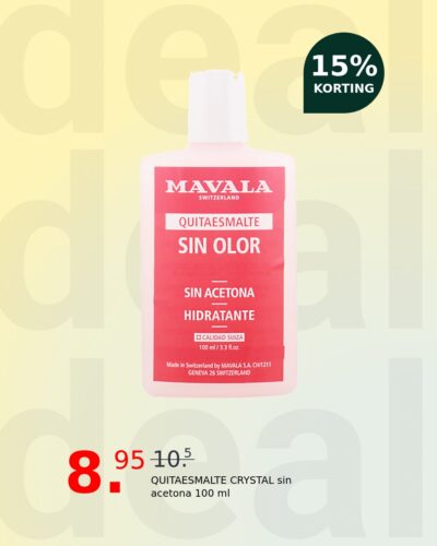 QUITAESMALTE CRYSTAL sin acetona 100 ml