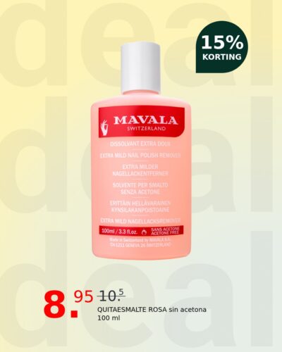 QUITAESMALTE ROSA sin acetona 100 ml