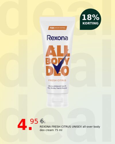 REXONA FRESH CITRUS UNISEX all-over body deo cream 75 ml