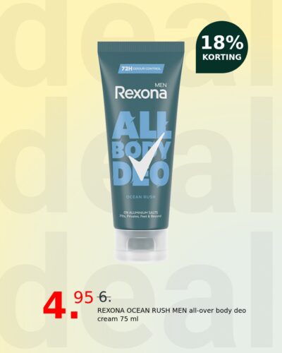 REXONA OCEAN RUSH MEN all-over body deo cream 75 ml
