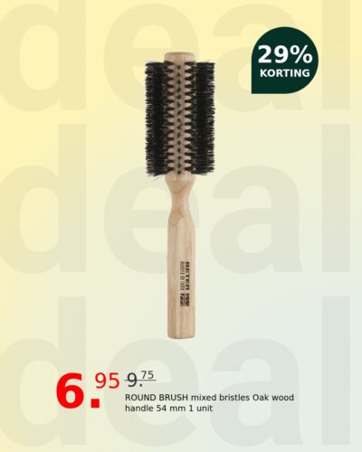 ROUND BRUSH mixed bristles Oak wood handle 54 mm 1 unit