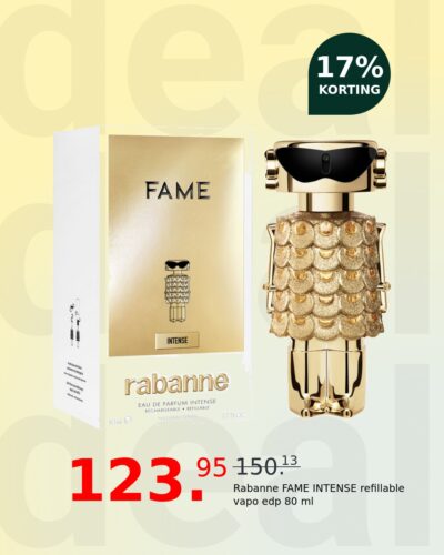 Rabanne FAME INTENSE refillable vapo edp 80 ml